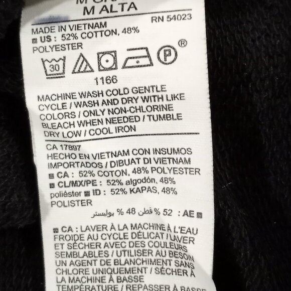 BLACK CRISS-CROSS CUT OUT BACK SWEATSHIRT LONGSLEEVE WOMEN SIZE M - Picture 7 of 9